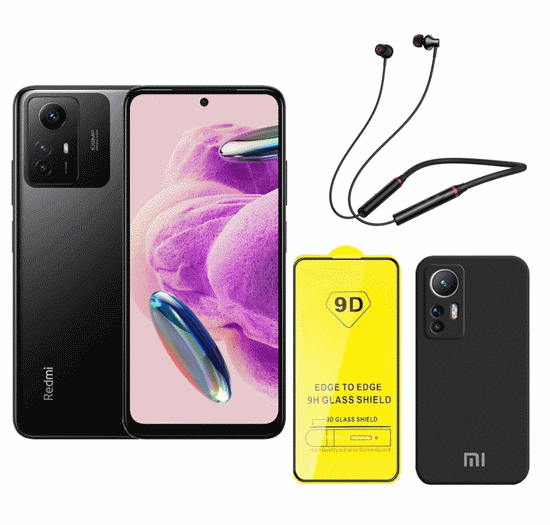 تصویر از گوشی موبایل شیائومی مدل Redmi Note 12S 4G  ظرفیت 256 گیگ و رم 8 گیگ همراه با پک قاب و گلس و هندزفری رنگ آبی