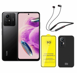 تصویر از گوشی موبایل شیائومی مدل Redmi Note 12S 4G  ظرفیت 256 گیگ و رم 8 گیگ همراه با پک قاب و گلس و هندزفری رنگ مشکی