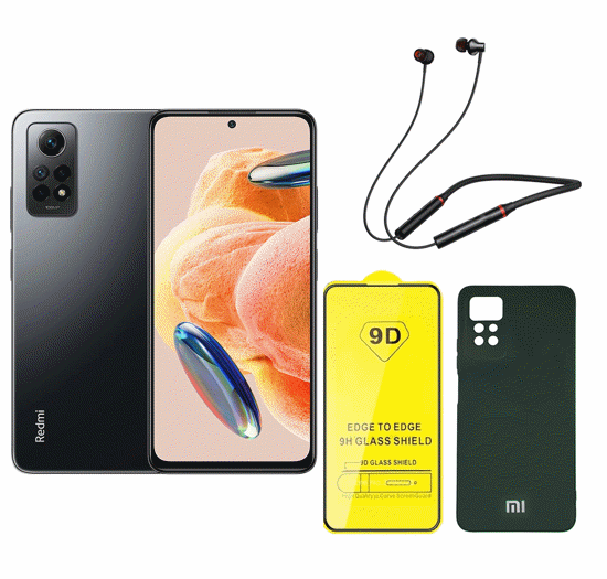 تصویر از گوشی موبایل شیائومی مدل Redmi Note 12 Pro 4G ظرفیت 256 گیگ رم 8 گیگ همراه با پک قاب و گلس و هندزفری رنگ خاکستری